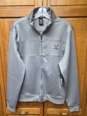 Messi Collection Men's Zip-Up Track Jacket Gray Size Medium NEW